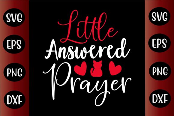 Cat SVG Design Little Answered Prayer