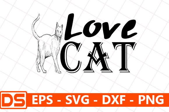 Cat Svg Design, Love Cat