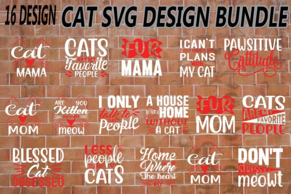 Cat Svg Quotes Designs Bundle