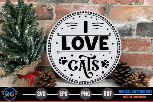 I Love Cats - Cat SVG