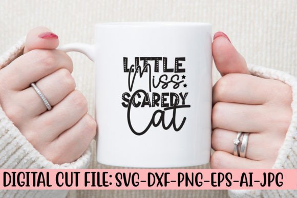 Little Miss Scaredy Cat SVG Cut File